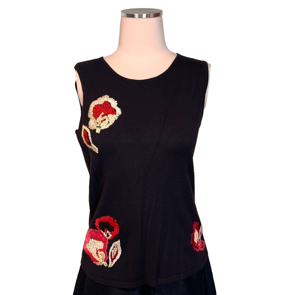 🌟EUC🌟2-Piece Nouveau Embroidered Floral Sweater Set Sz S/M - Picture 5 of 11